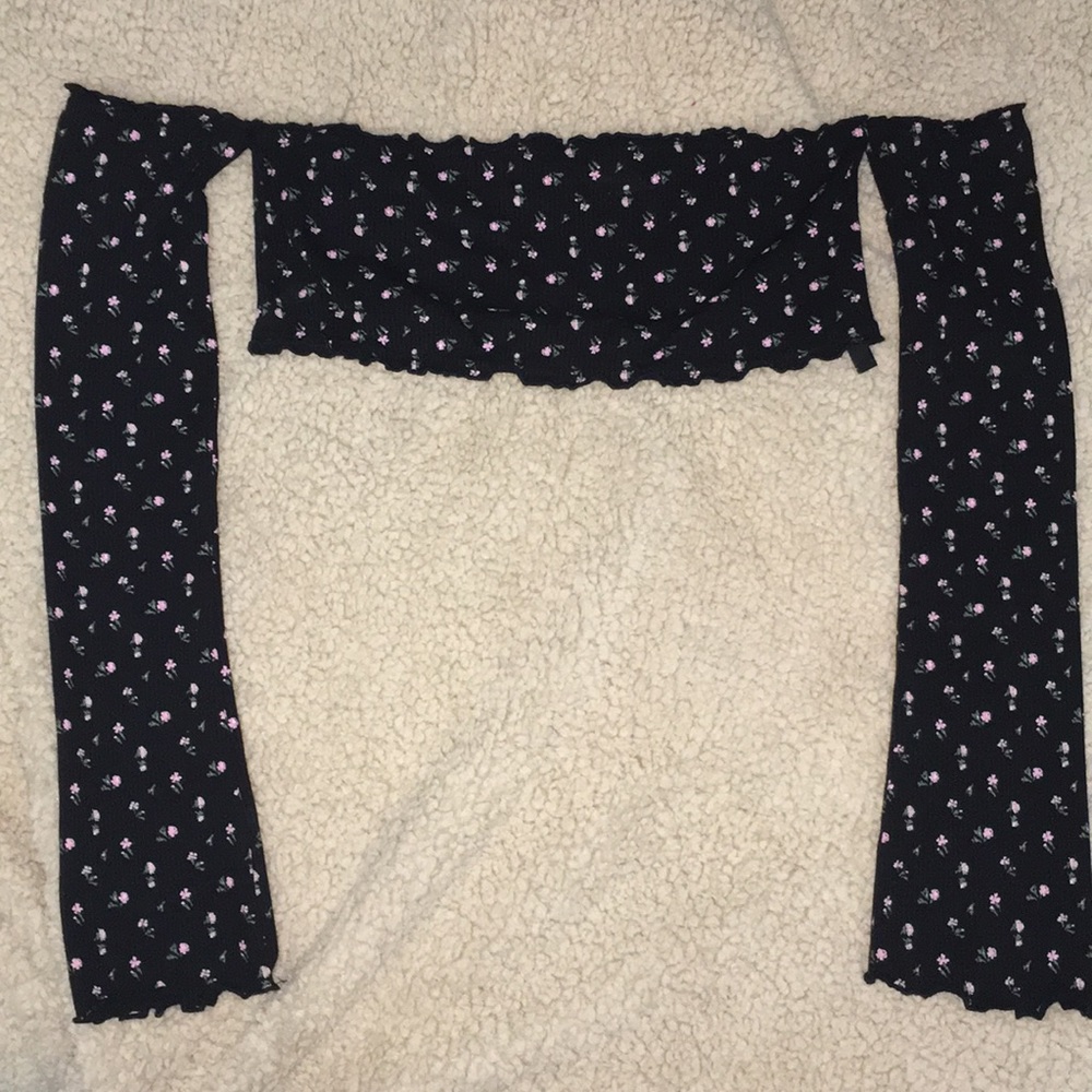 out from under off the shoulder crop top